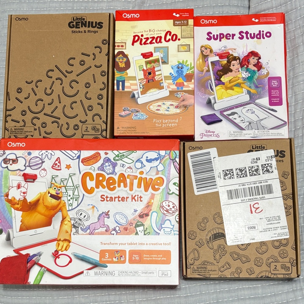 Osmo Creative Starter Kit for Kids - Red, White, Brown